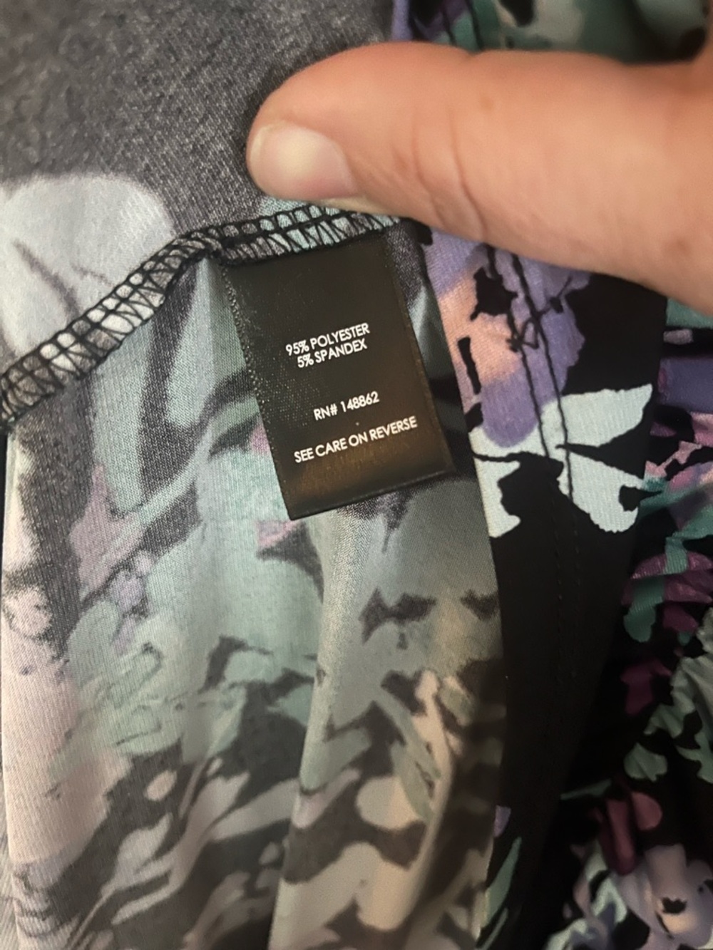 torrid Black Maxi Dress with Purple, Teal & Pink Floral Print - Picture 4 of 5